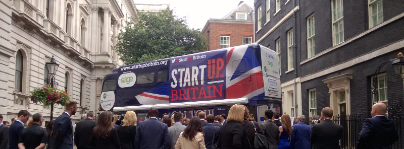 StartUp Britain bus in Downing Street